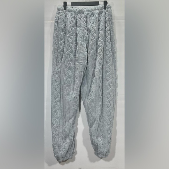 BRAND UNKNOWN 2 PIECE LAVENDER BLUE COZY PAJAMA SET SIZE LARGE - Picture 4 of 5